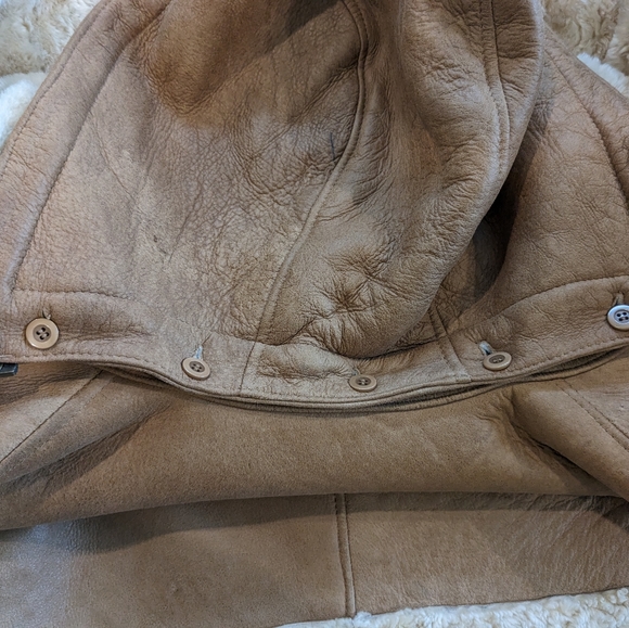 BOD & CHRISTENSEN Leather Sherpa Coat - Picture 4 of 6